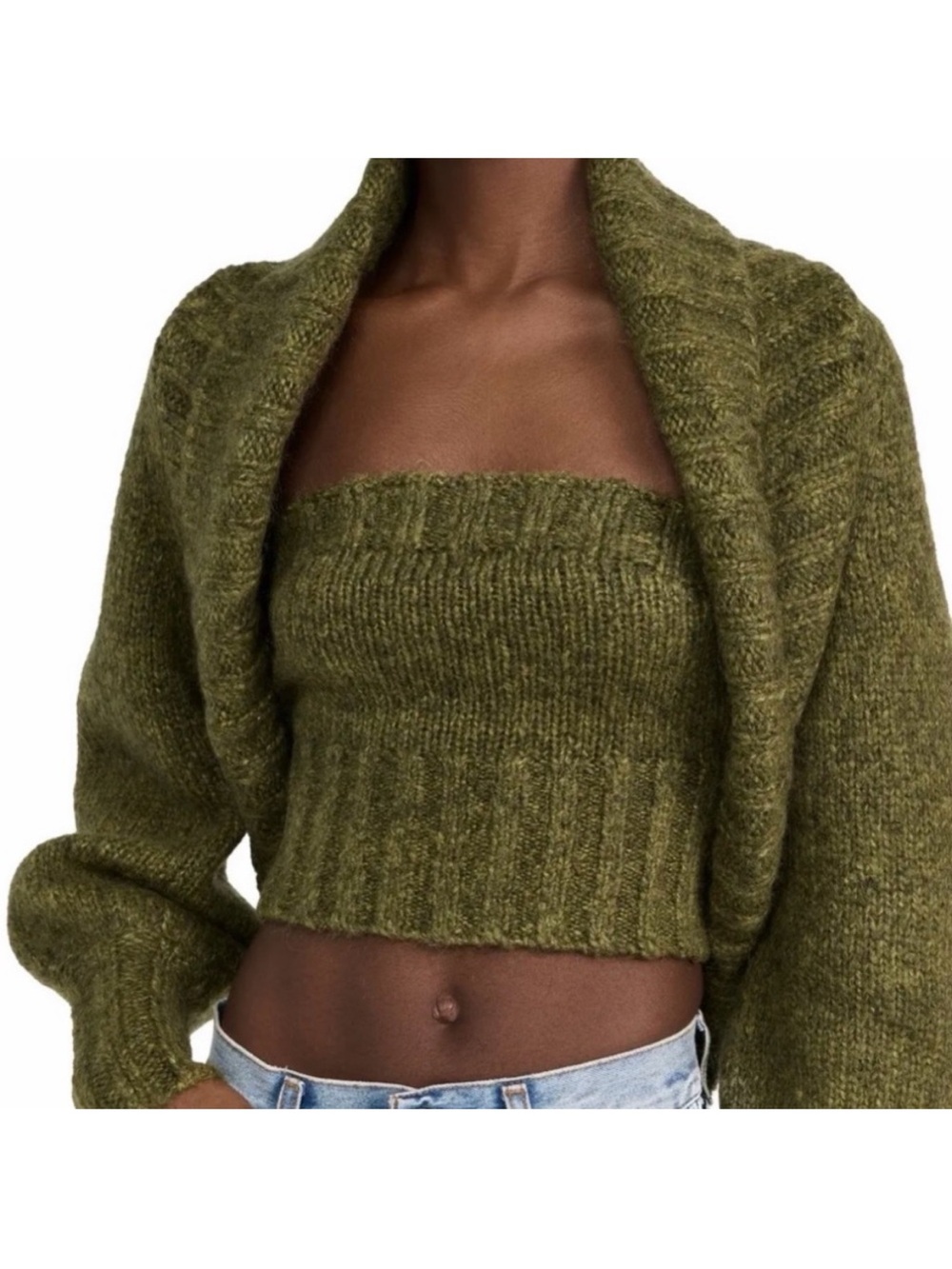 Cult Gaia Virginie green sweater set
